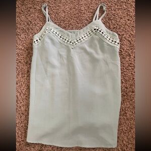 Green flowy tank top